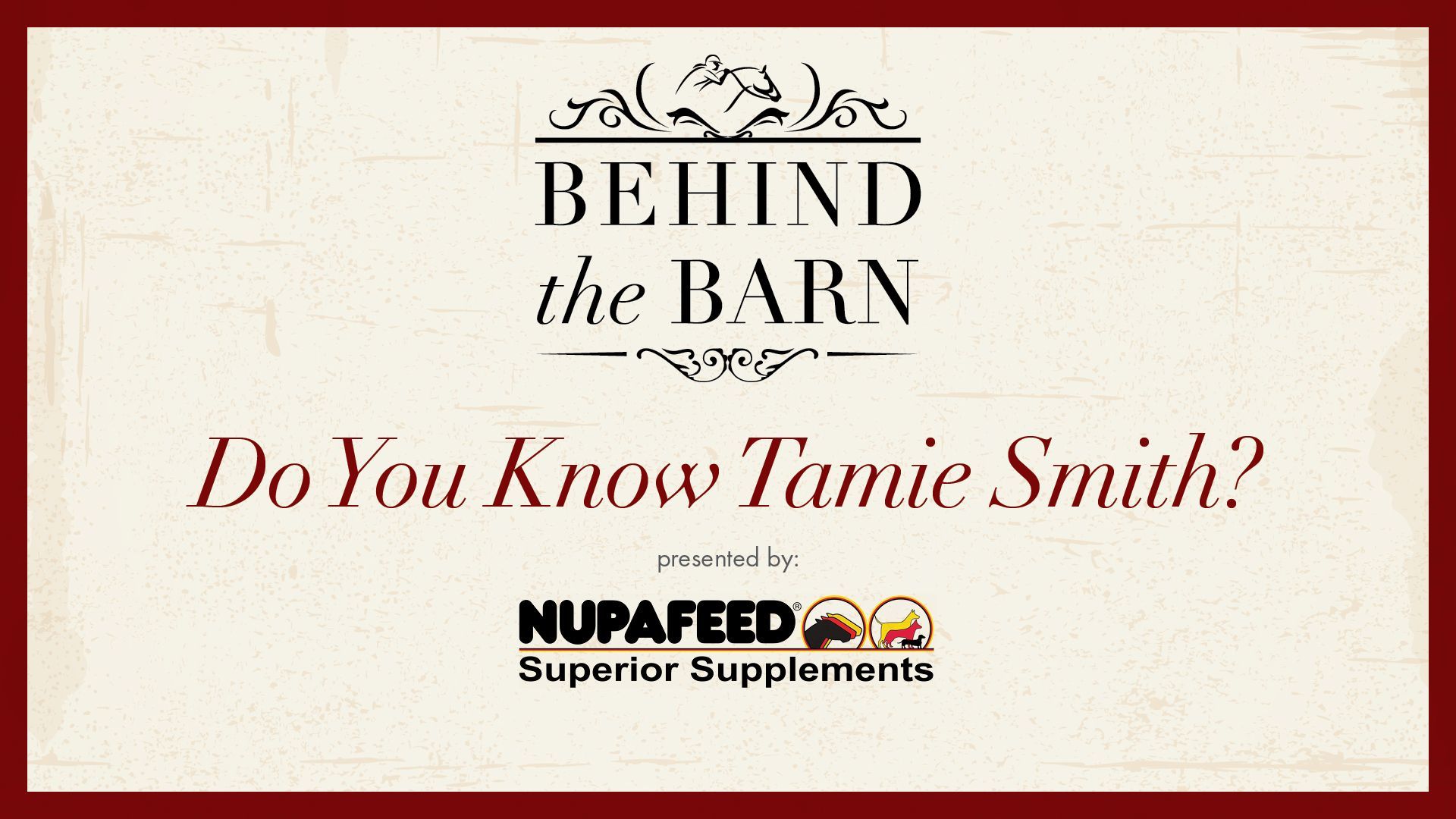 A poster that says behind the barn do you know tamie smith