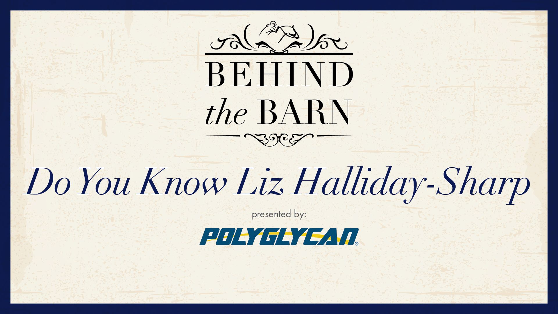 A poster that says behind the barn do you know liz halliday-sharp