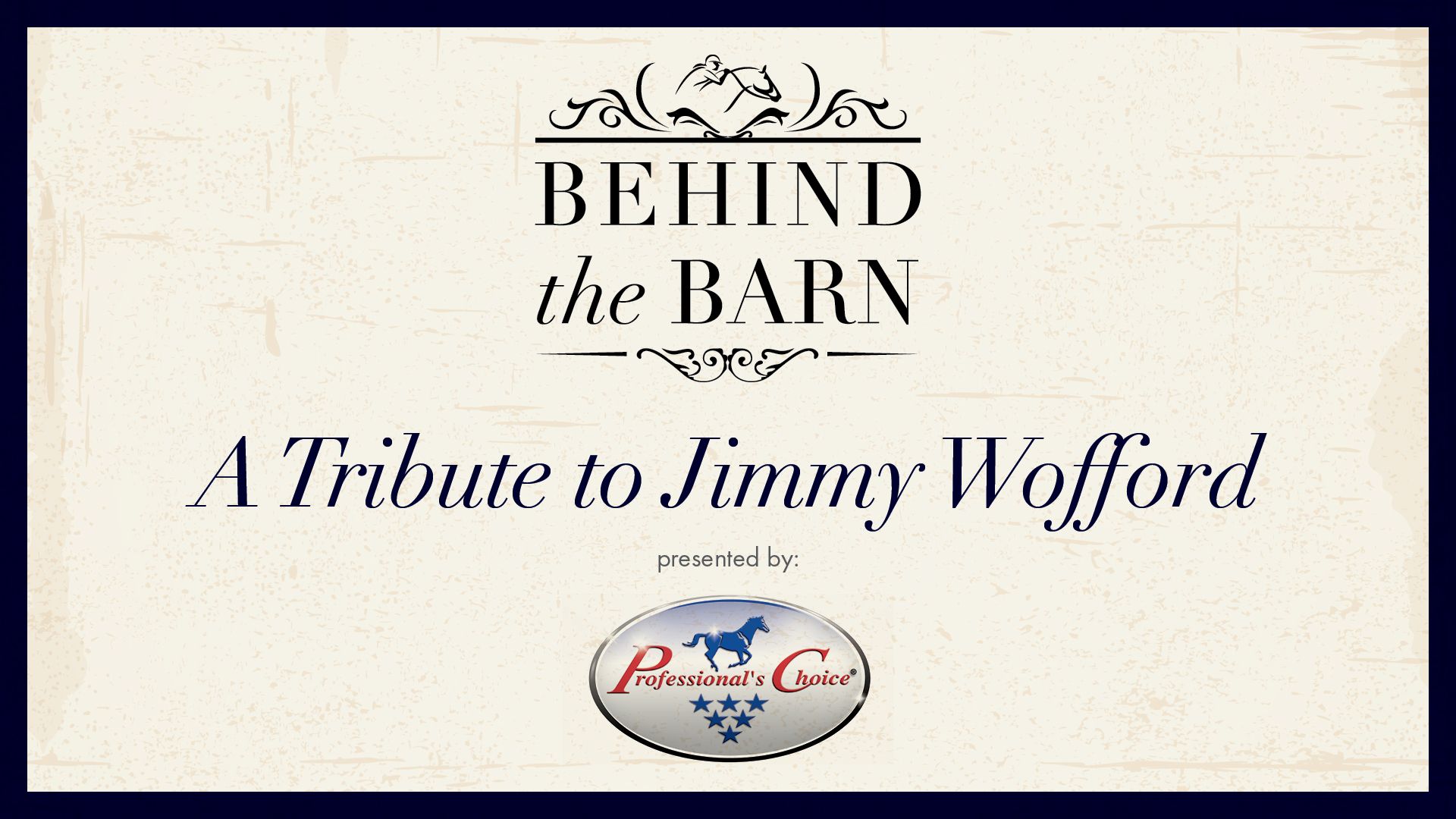 Behind the barn is a tribute to jimmy wofford