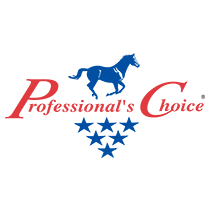 The logo for professional 's choice shows a horse and stars.