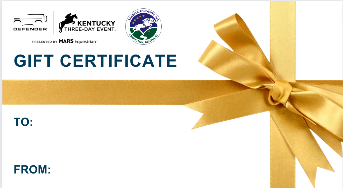 A gift certificate with a gold bow on it