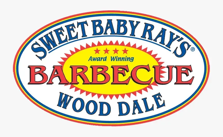 The logo for sweet baby ray 's barbecue wood dale