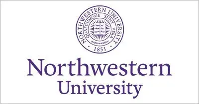 A logo for northwestern university with a seal on it