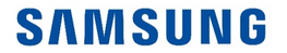 Blue SAMSUNG wordmark on a white background by Audio Video Concepts