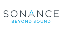 Sonance logo with the tagline “BEYOND SOUND” in blue and gray on a white background by Audio Video Concepts