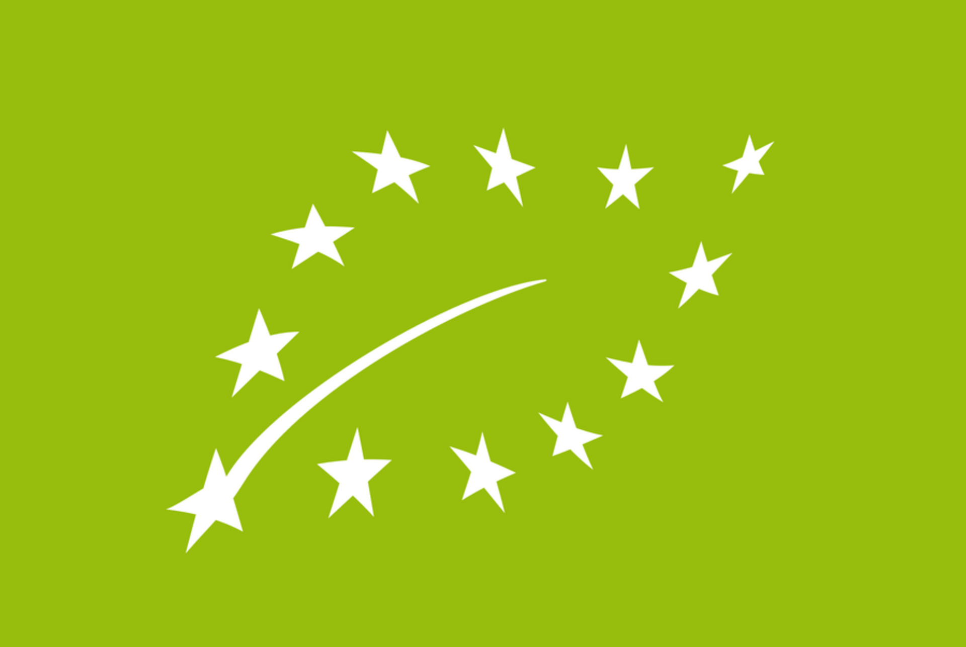 Een groene achtergrond met witte sterren erop.