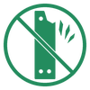 No wood splinters and debris icon