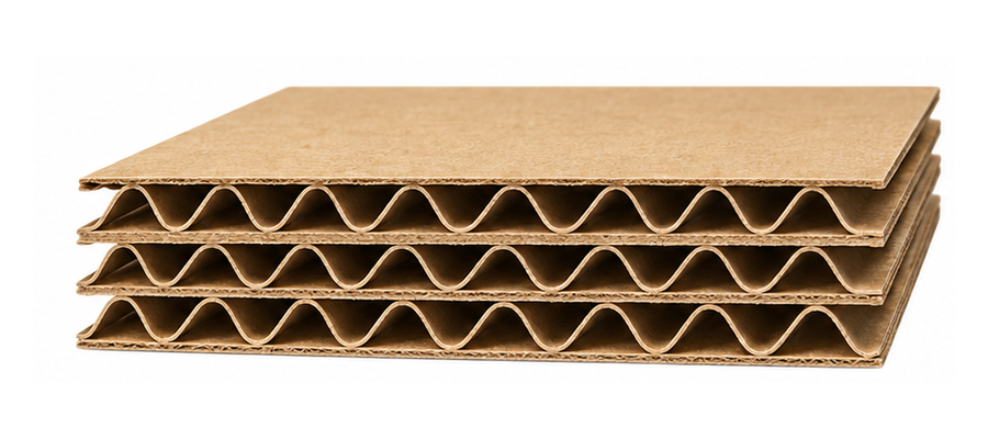 Triple Wall corrugated cardboard sheets, brown packing material