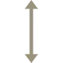 Vertical line with arrows pointing up and down.