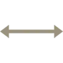 Horizontal bidirectional arrow.