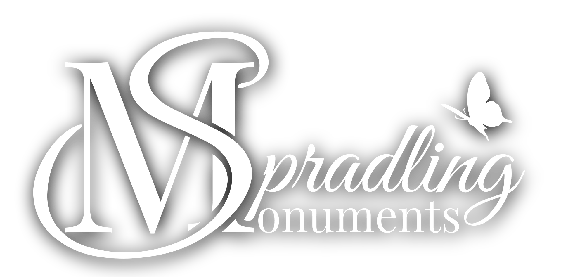 White logo with
