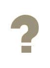 Tan-colored question mark on a white background.