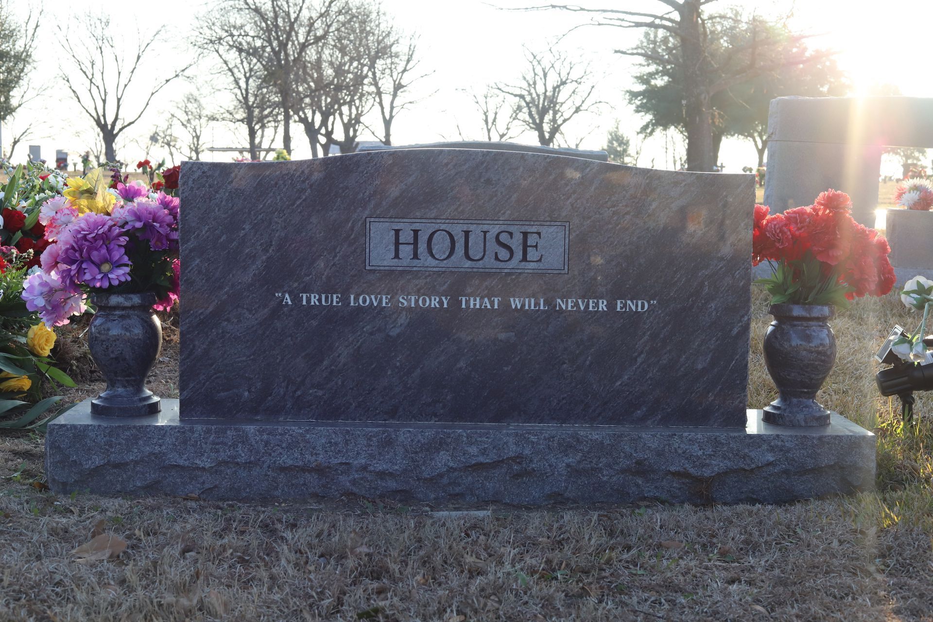 Headstone with the surname
