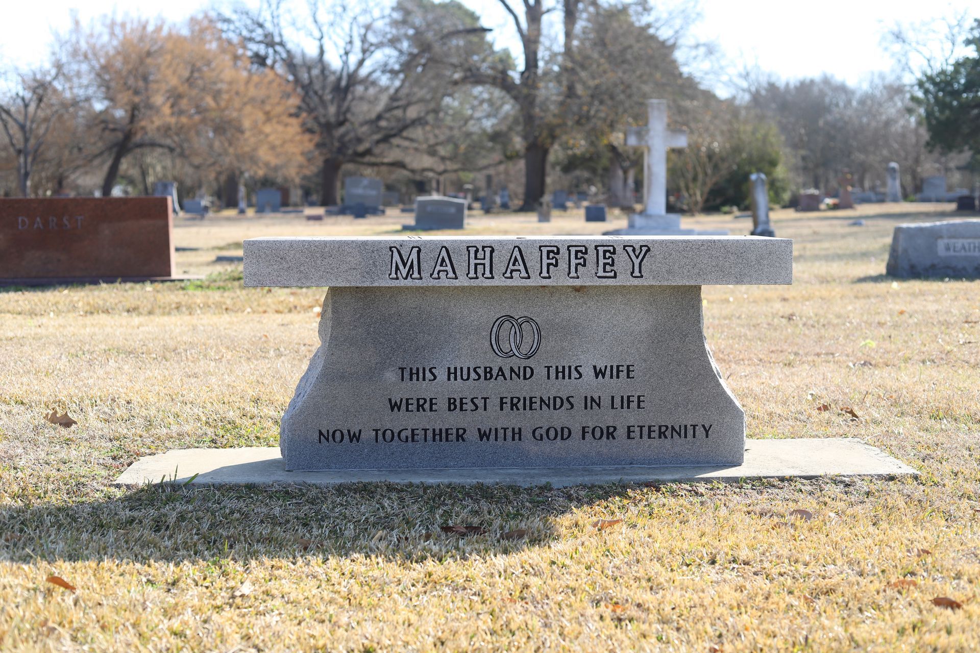Gravestone bench: 