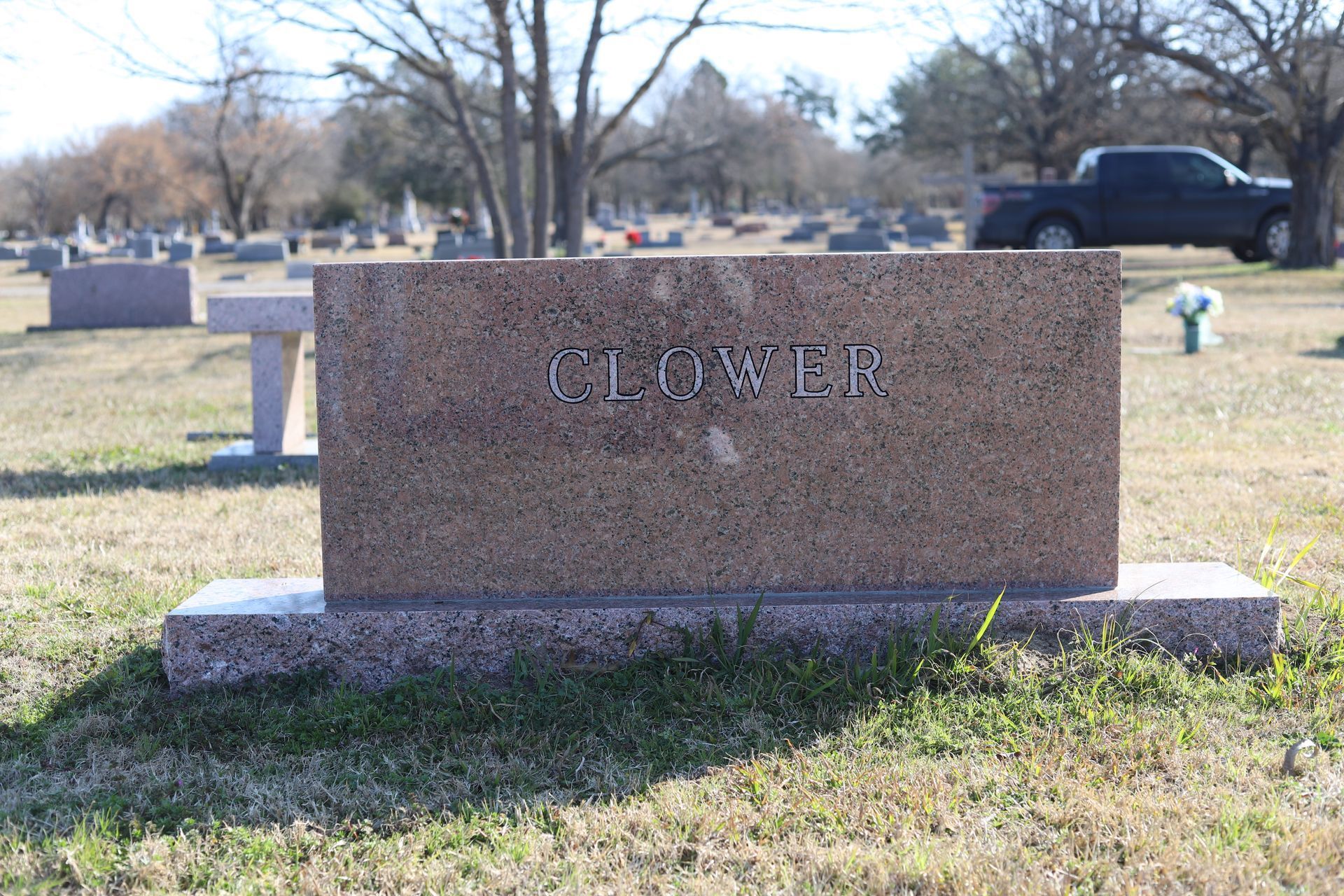 Gravestone with the name