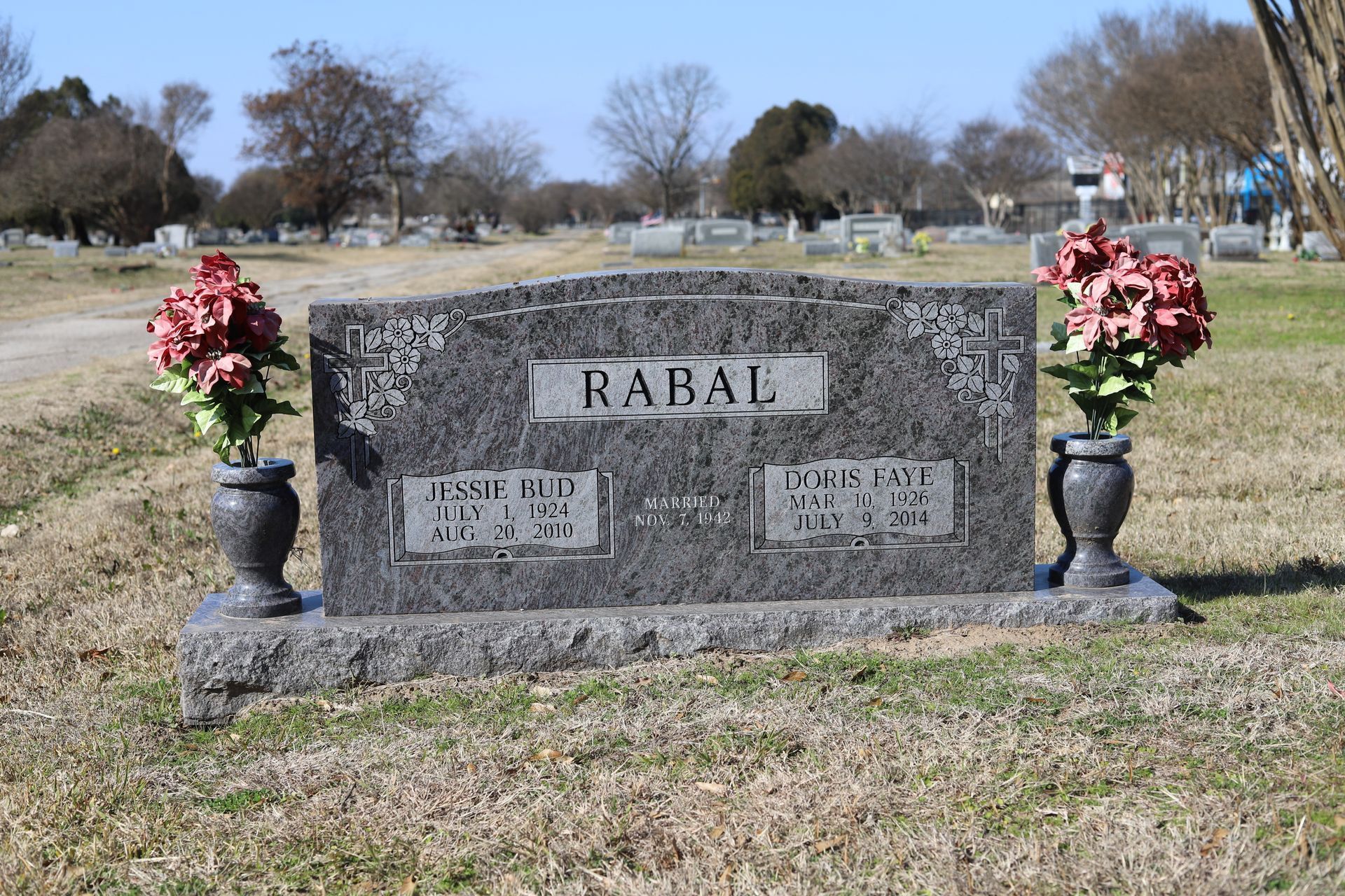 Tombstone with the name