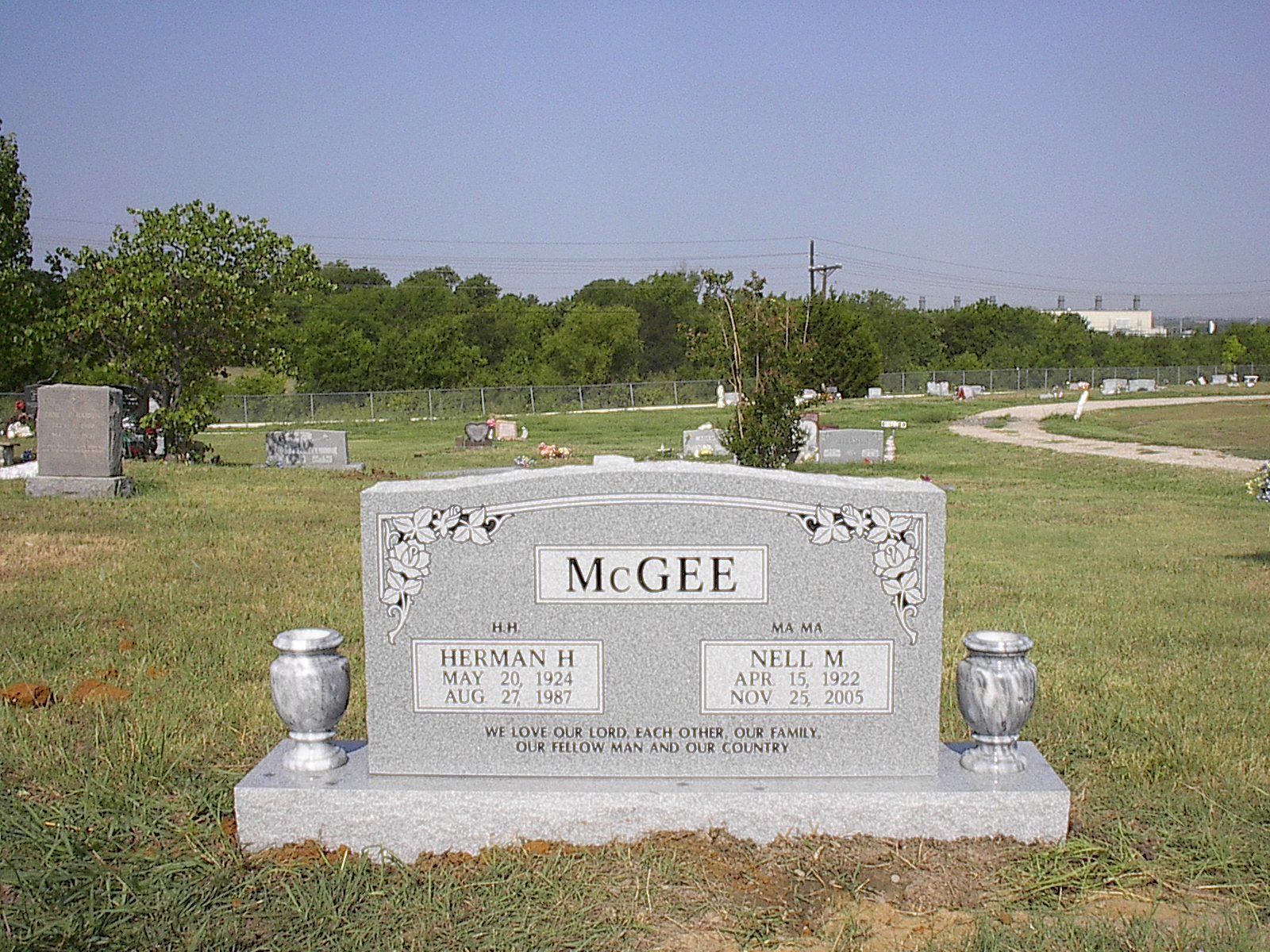 Tombstone in a cemetery with the surname