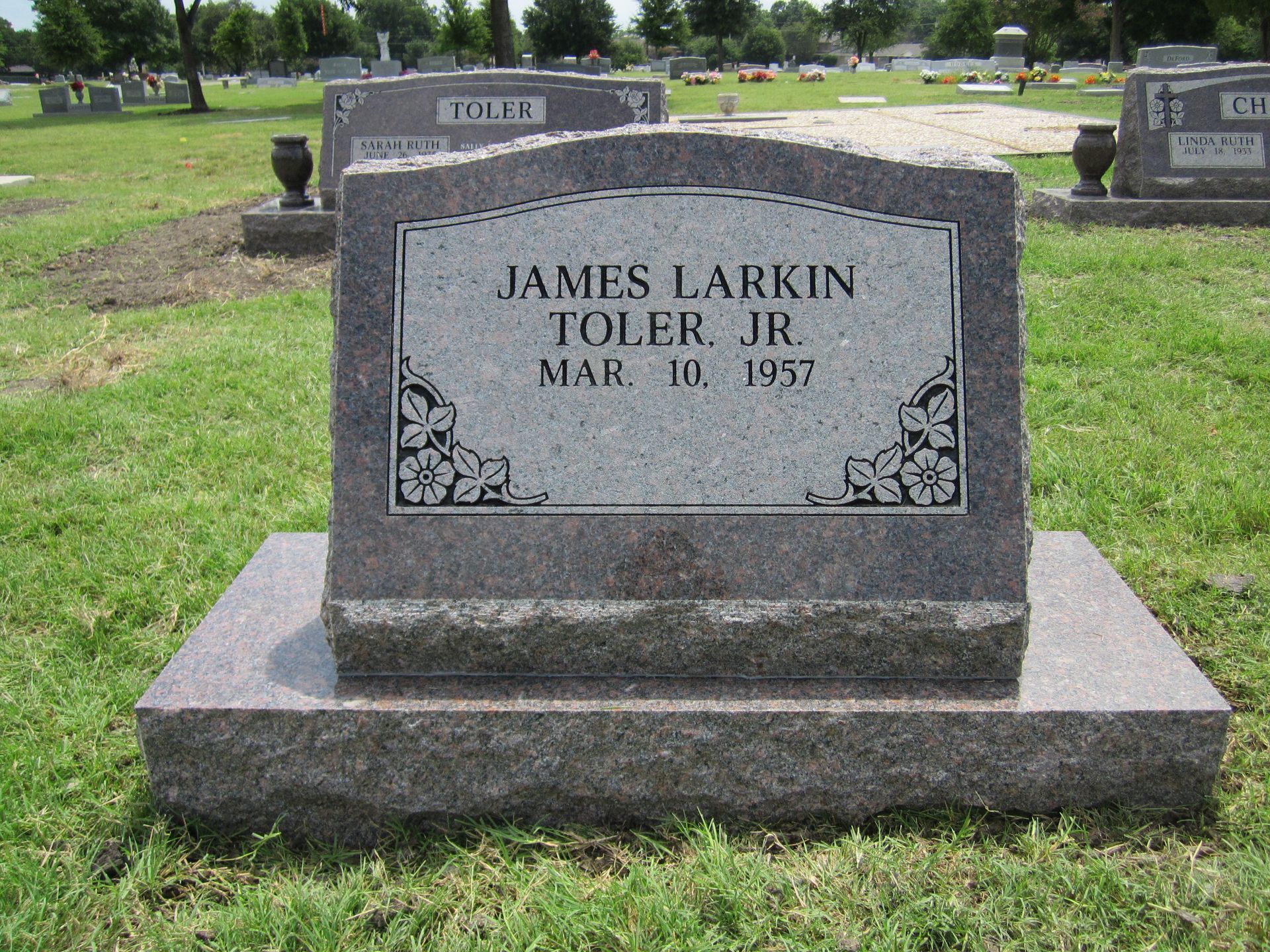 Gray tombstone with