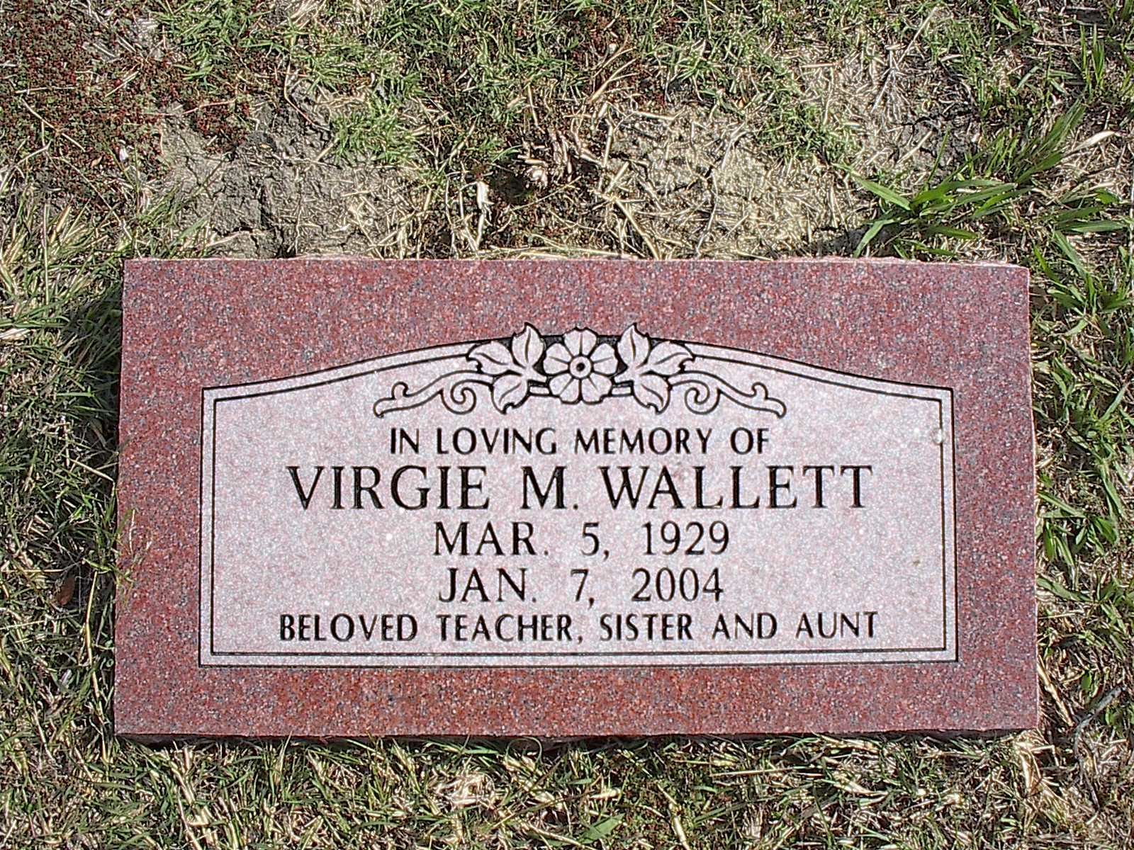 Headstone: Red granite, engraved 