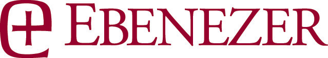 The word ebenezer is written in red on a white background