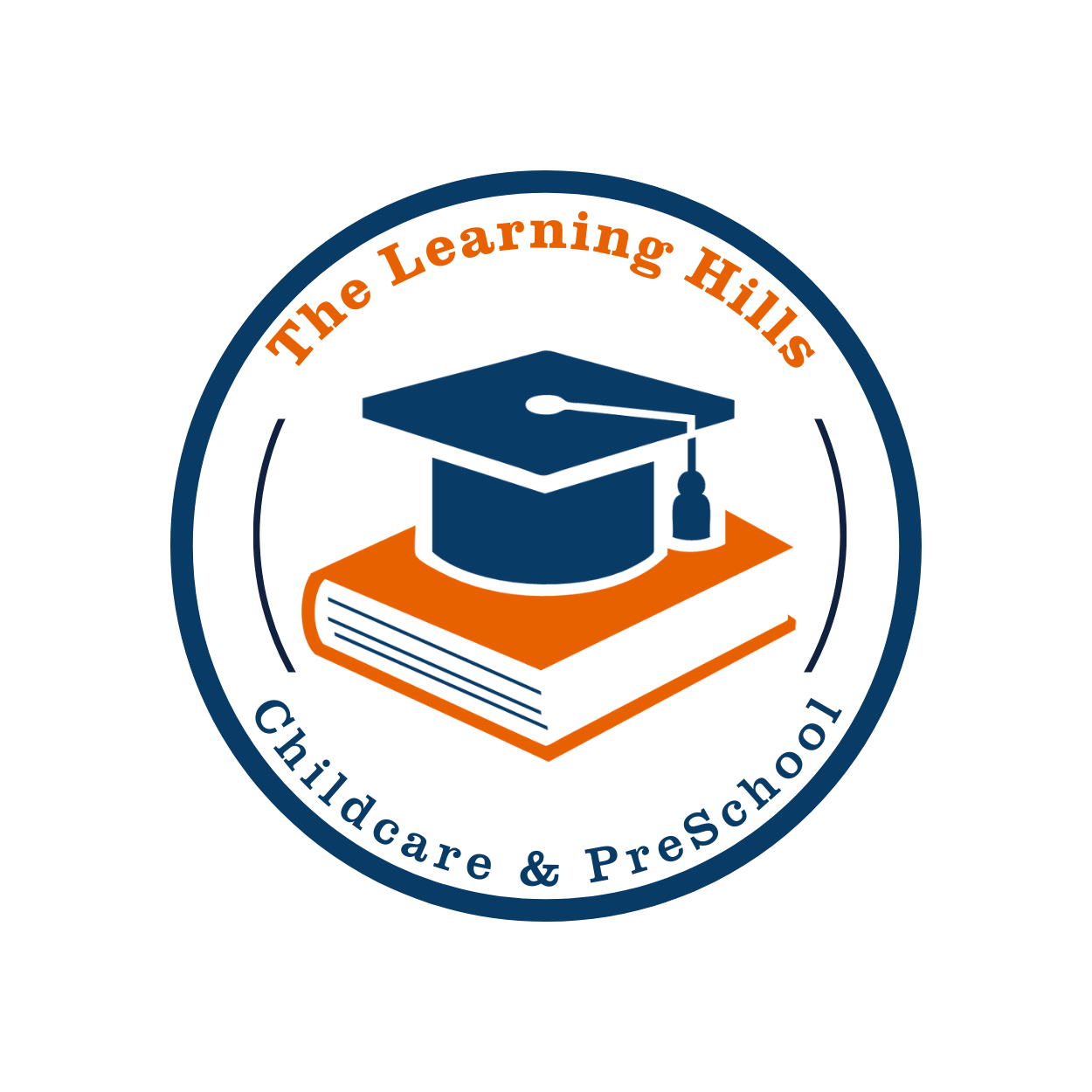 A logo for the learning hills childcare and preschool