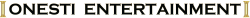 A logo for onesti entertainment is shown on a white background
