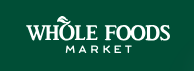 The whole foods market logo is on a green background.