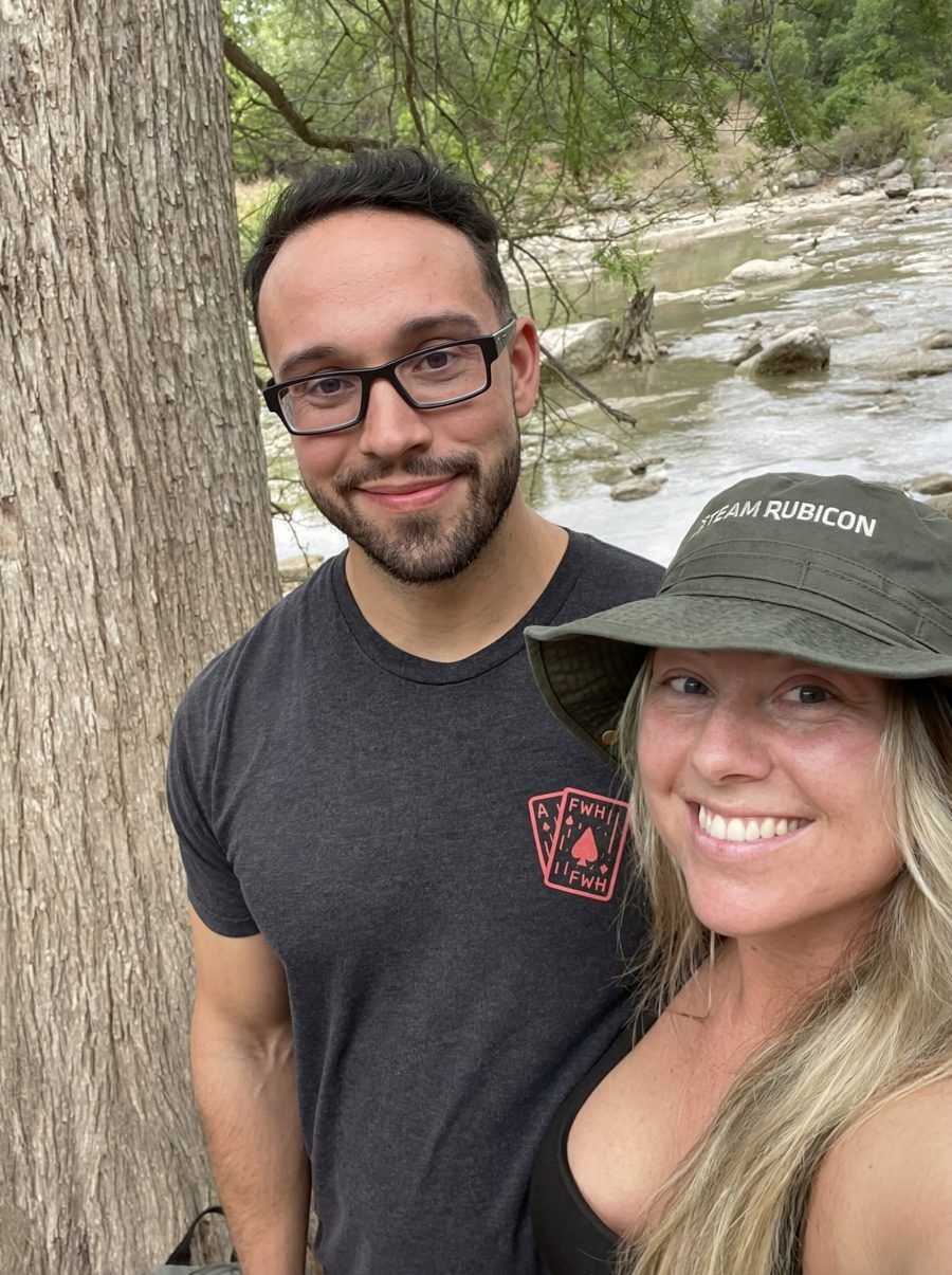 Amanda Jantzen and Peter Ramacher, Co-Founders of AP Digital Service, on a hike