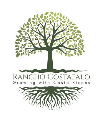 The logo for rancho costafalo shows a tree with roots and leaves.