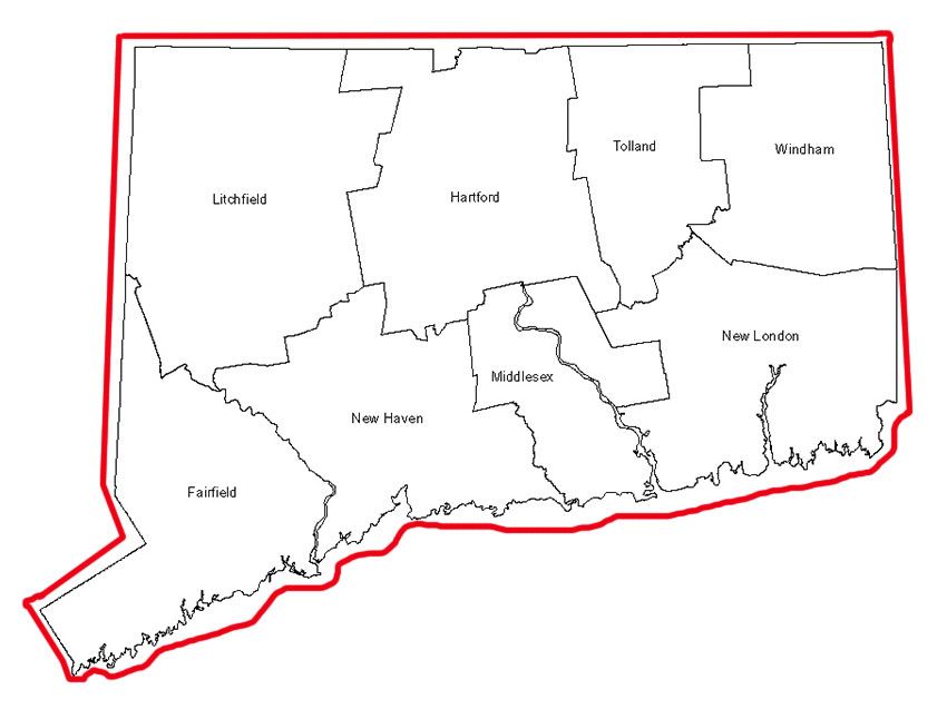 Connecticut Service map