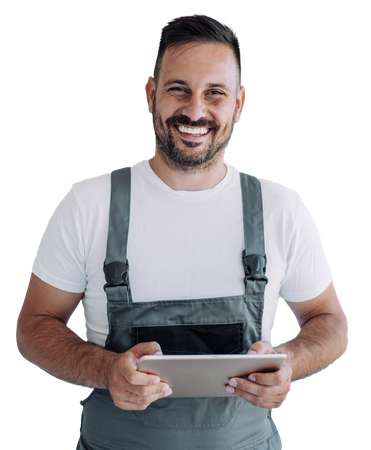 Plumber Holding Tablet - Houma, LA - Bruce’s Plumbing Repair LLC Sewer & Drain Cleaning