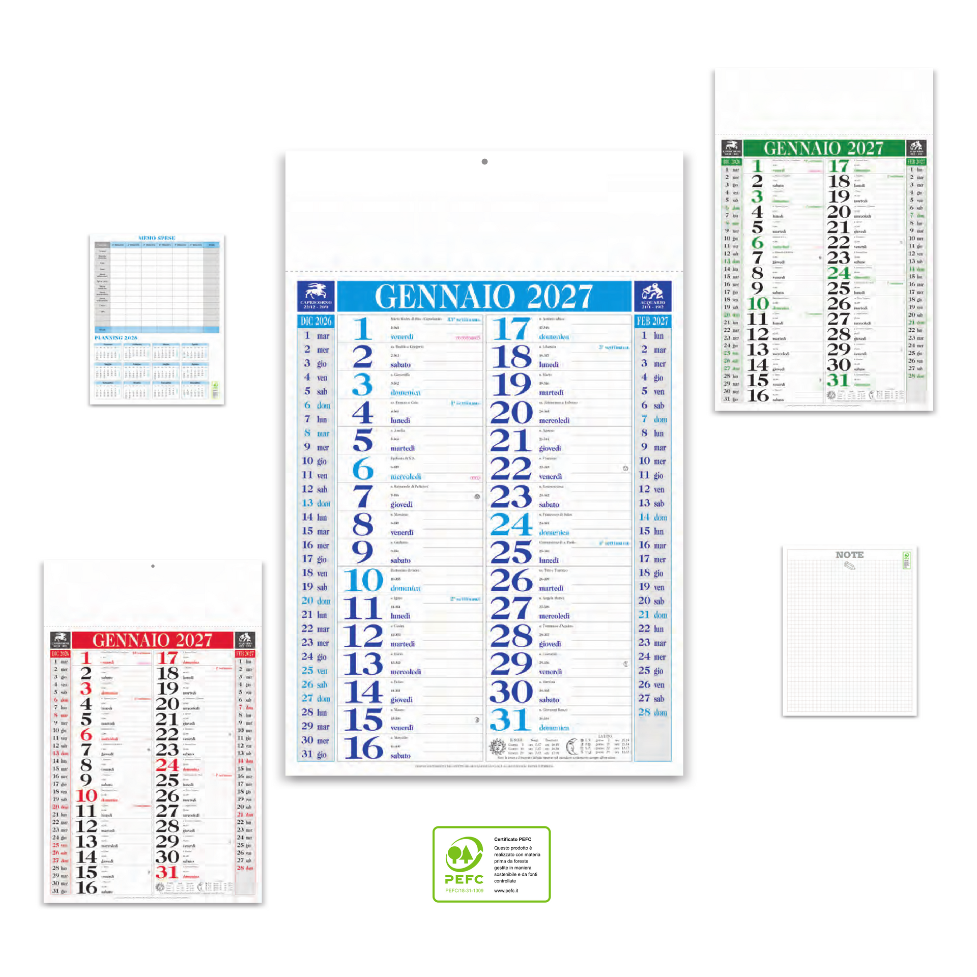 Calendario classico personalizzato