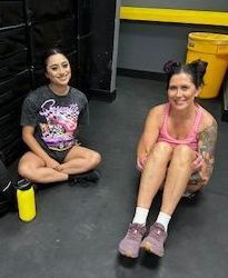 women workout friends