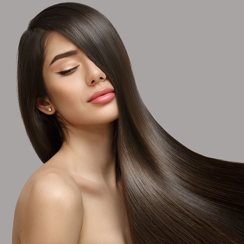 Glossy Hair of the Woman