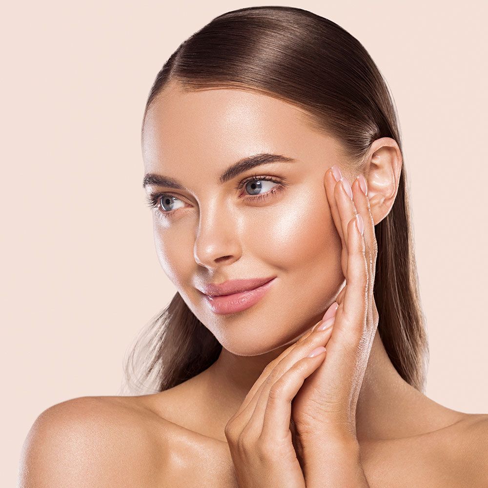 Shiny Face of the Woman