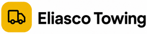 Eliasco Towing logo with a yellow tow truck icon and black text on a white background