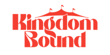 Red logo with the words 