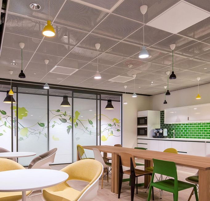 Expanded Mesh Ceilings