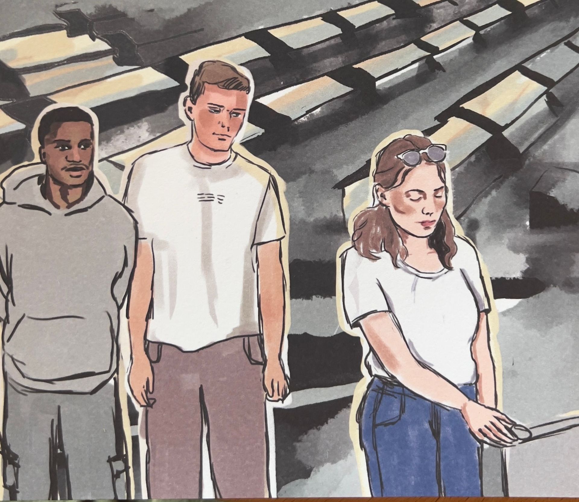 Graphic novel- Zeichnungen, gezeichnet von SchülerInnen, zu 