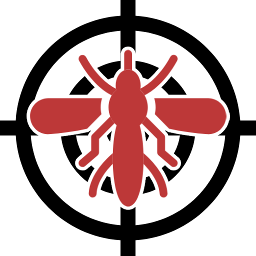 A mosquito is in a target circle