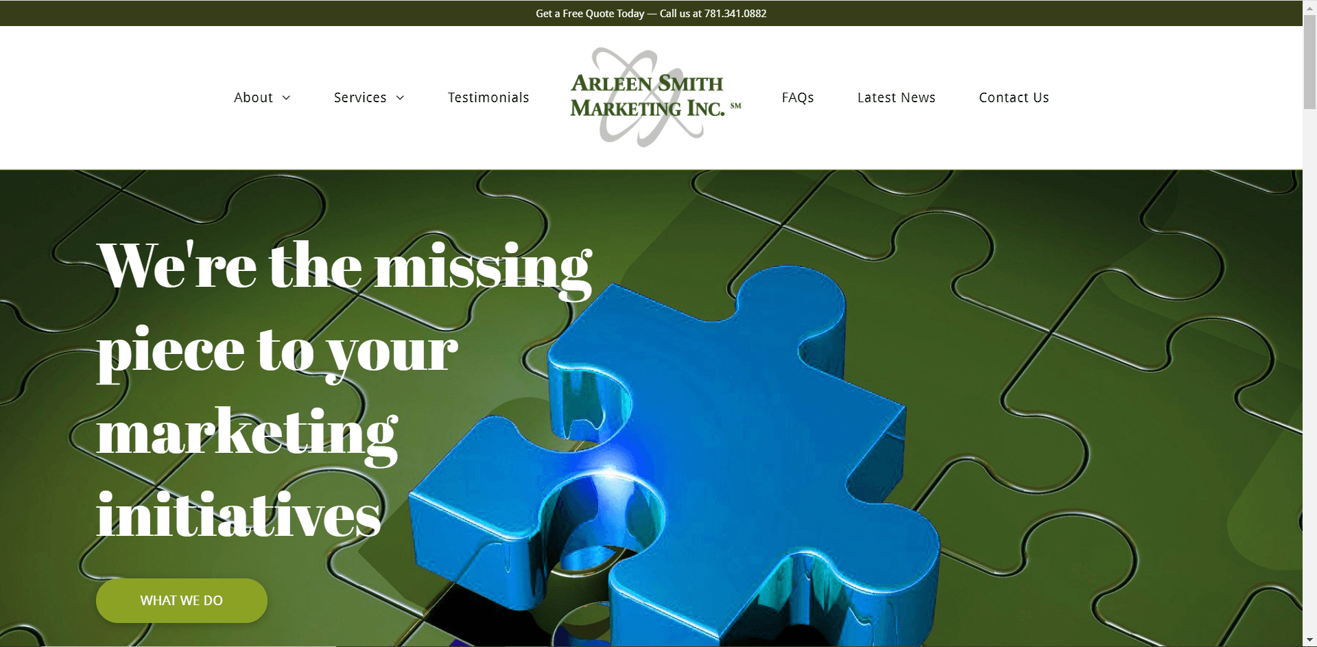 ArleenSmithMarketing.com hero image