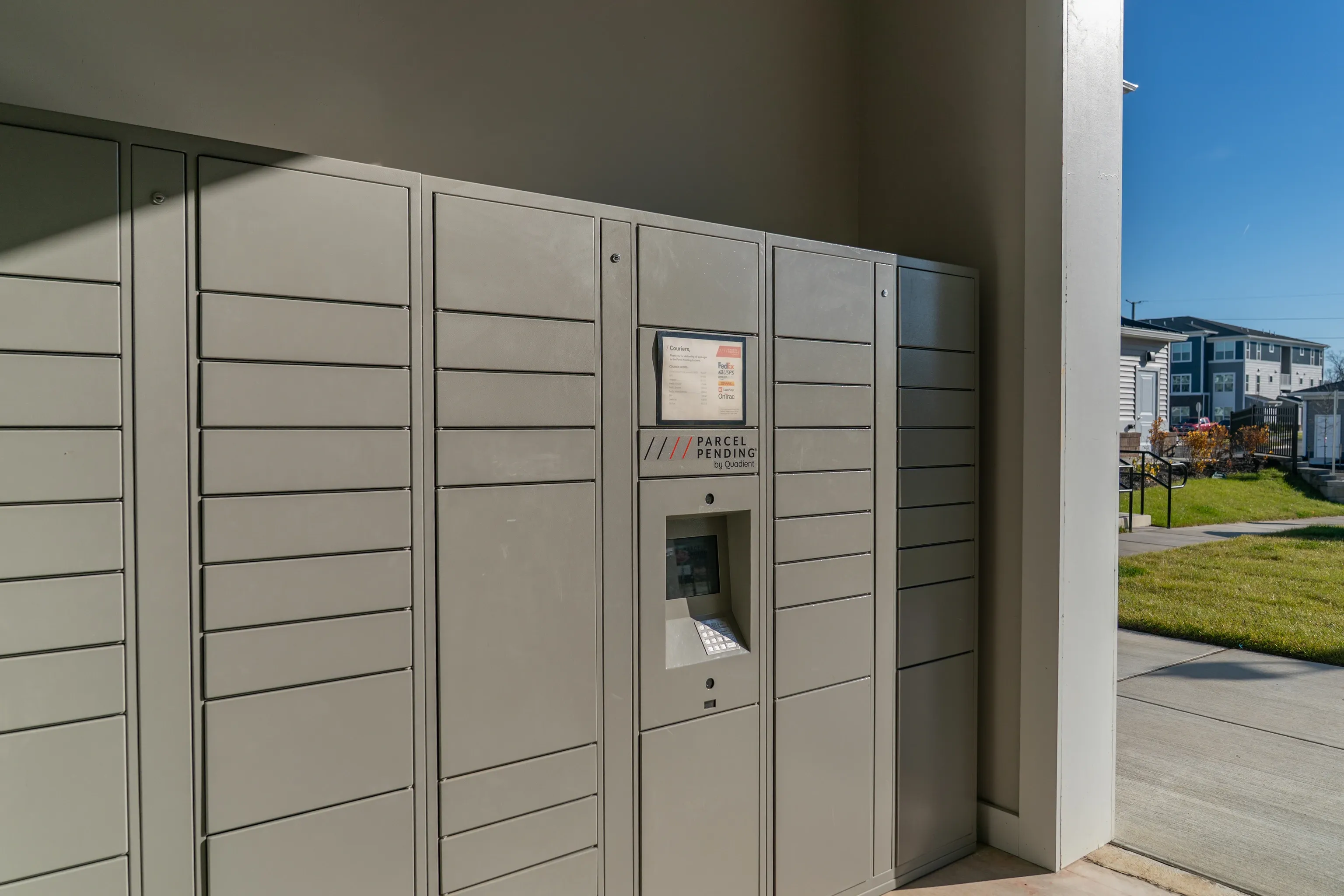 Secure parcel pending lockers by Quadient