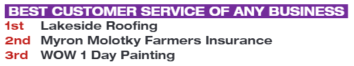 Lakeside Roofing Company 1st In Best Customer Service Lakeside Roofing Company 1st In Best Customer Service