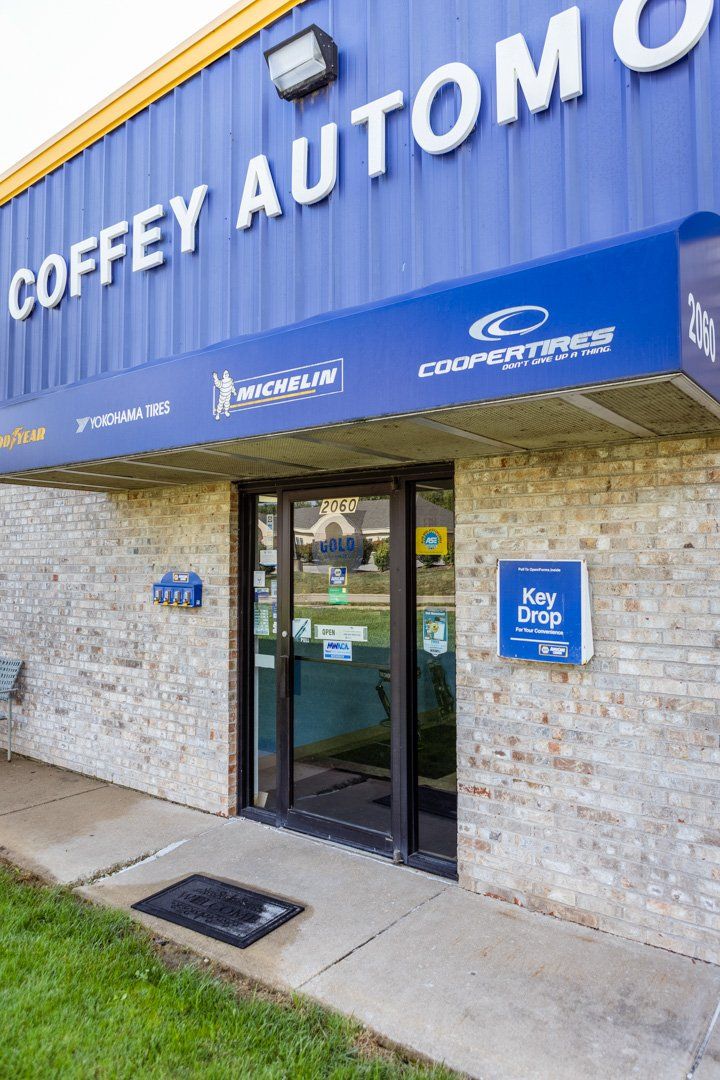 Coffey Automotive front door in St.Charles, MO at Coffey Automotive