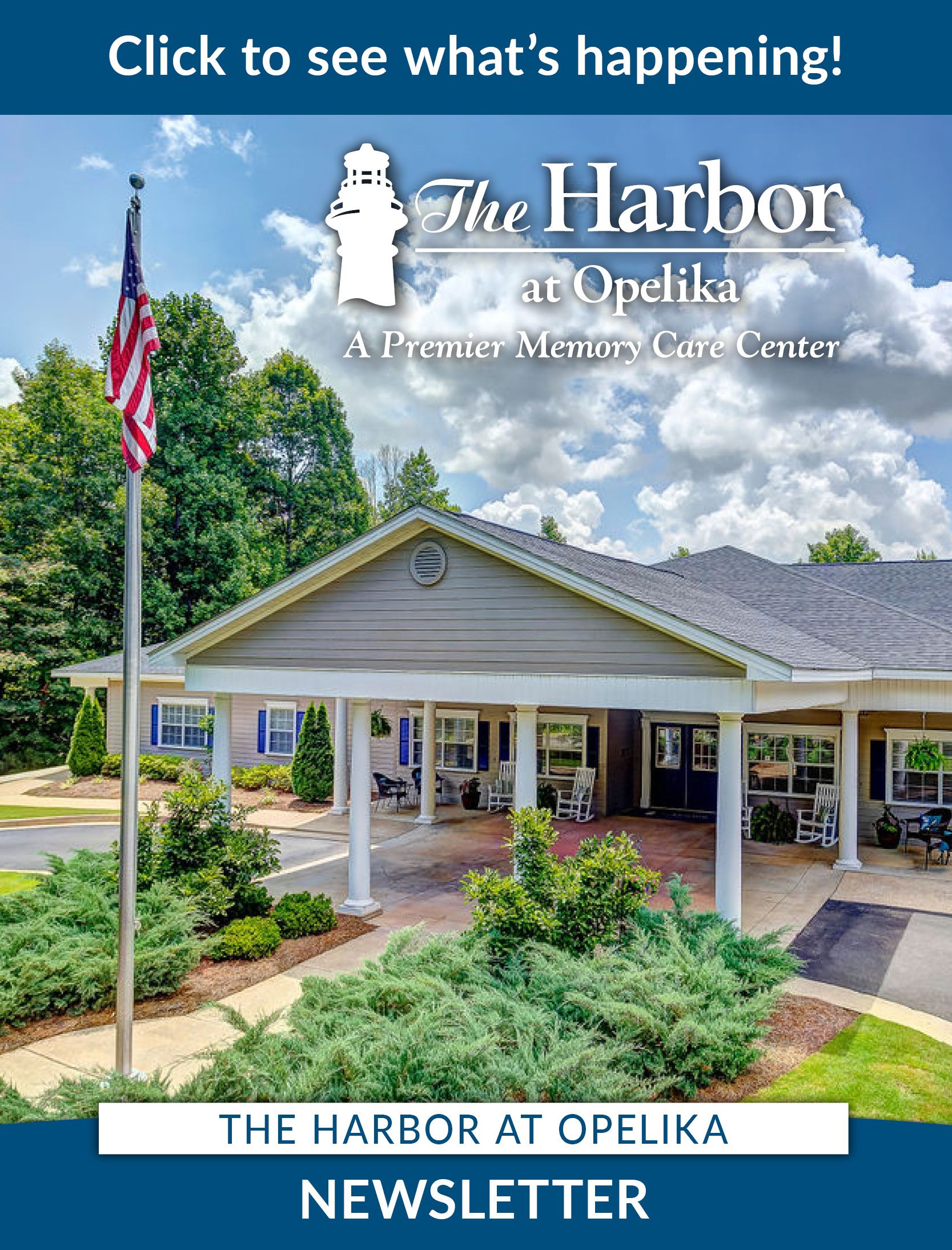 Read this month's newsletter for the harbor at opelika 