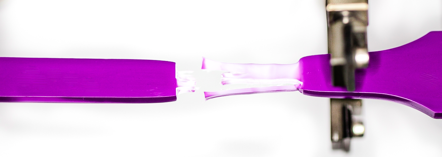 Failed & fibrillated tensile test piece