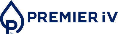 The logo for premier iv therapy hydration and wellness.