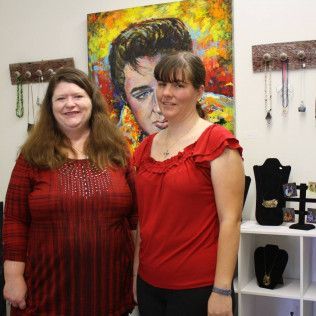 Vickie Frazier with friend.