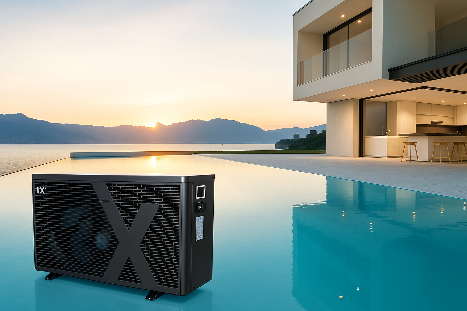 A Black Box Is Sitting Next to A Swimming Pool in Front of A House — Poolside Noosa in Noosaville, QLD