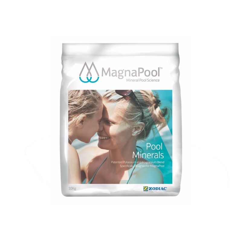 A Bag of Magnapool Pool Minerals with A Picture of A Mother and Daughter — Poolside Noosa in Noosaville, QLD